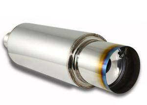 Wholesale Round 2.5 &quot; Inlet 4&quot; Outlet Stainless Steel Exhaust Muffler from china suppliers