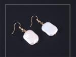 New Baroque Pearl Stud Earrings For Women Hand made Metallic Twist Braided