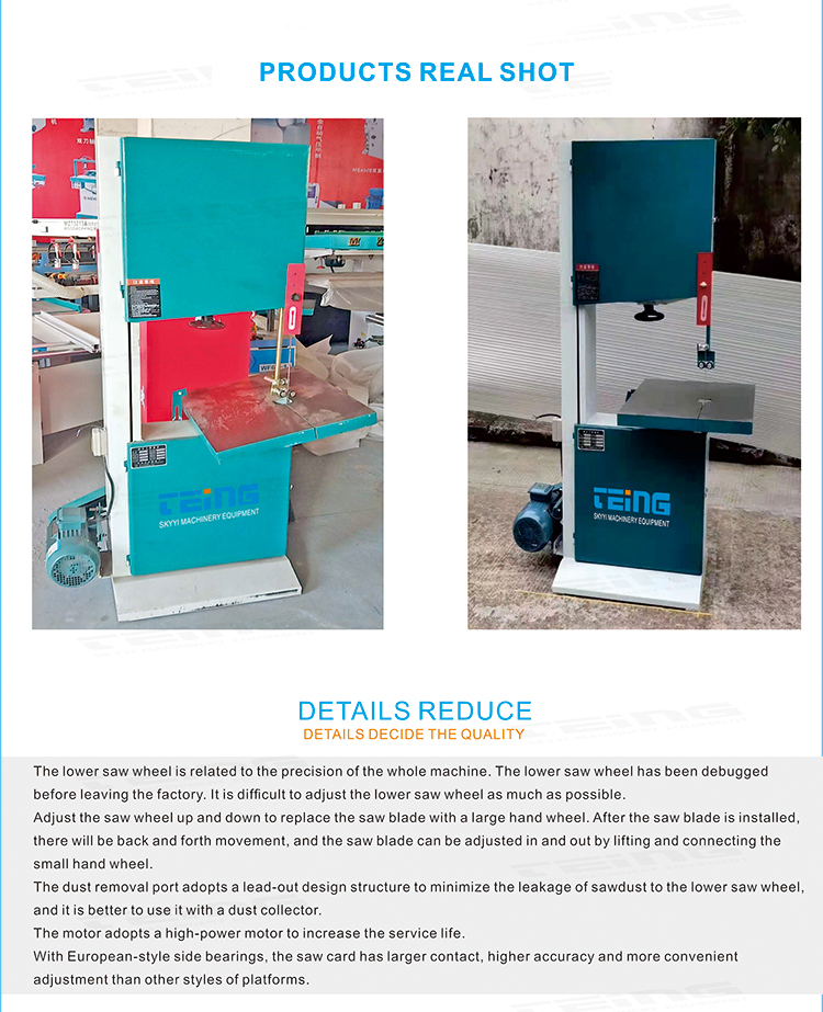 Wood Cutting Band Saw Machine MJ345 and Improved with 3500mm Saw Wheel Circumference