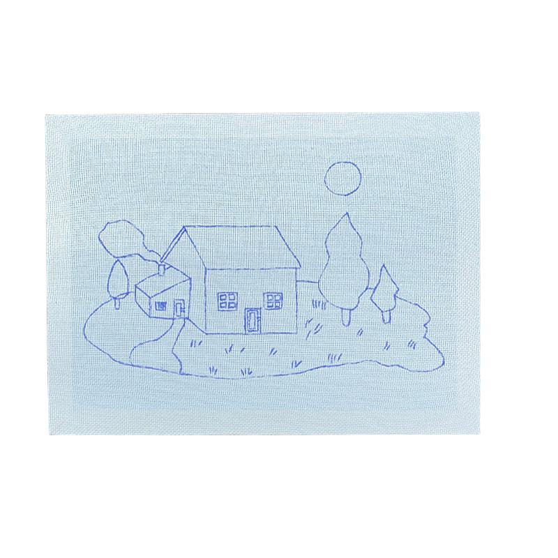 Wool House Thread Decoration Painting Punch Needle DIY Kit For Beginners
