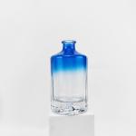 500ml 700ml Luxury Gradient Blue Glass Wine Bottle with Hot Stamping Surface