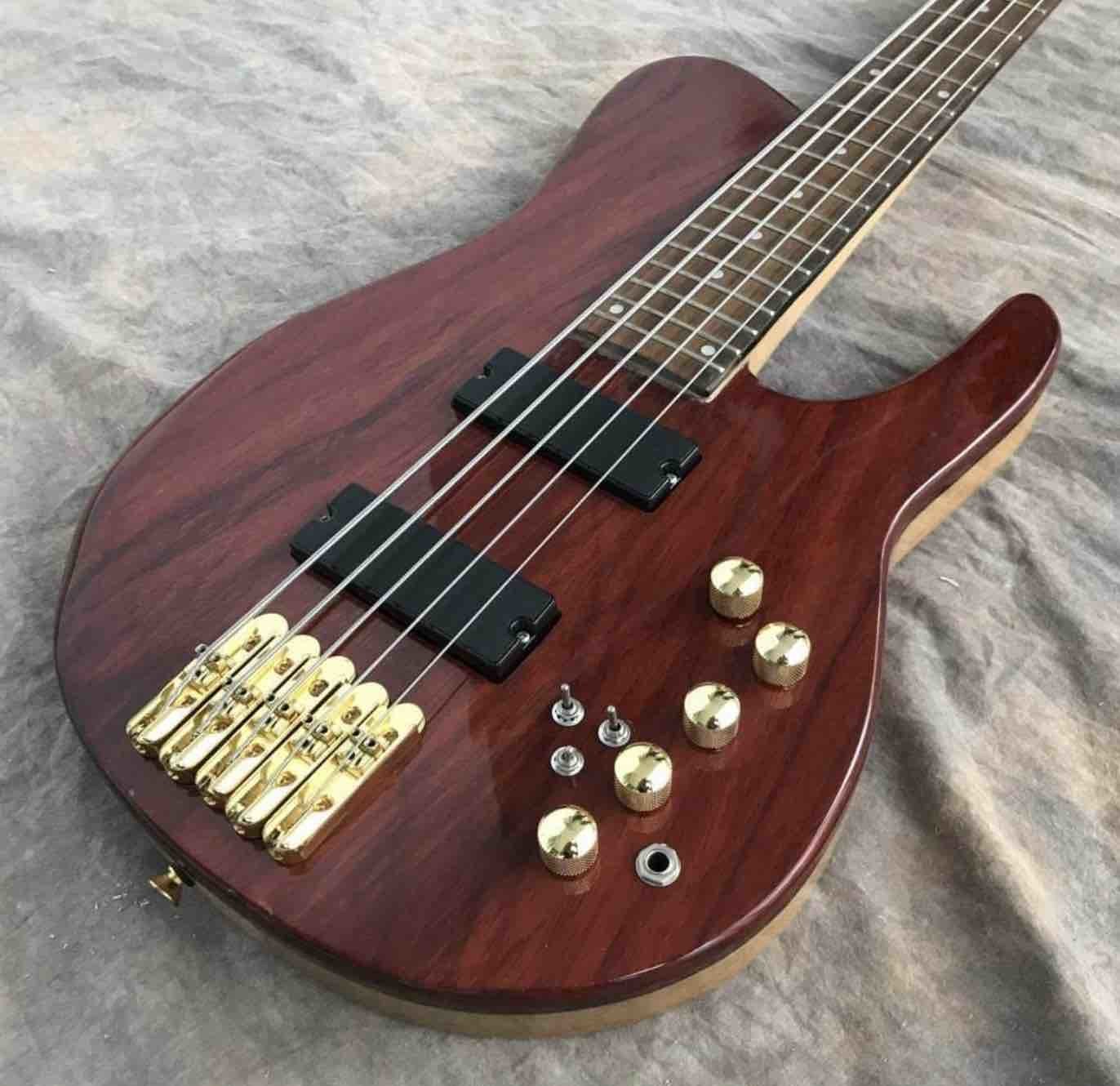 Custom Grand Guitar Bass 5 String Bass Elm Body Fingerboard Inlay Acoustic Steel String Guitars Acoustic Guitar