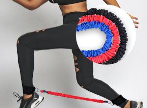 China Pull Rope Resistance Bands For Taekwondo Kick Training Elastic Resistance tube For Leg Strength on sale