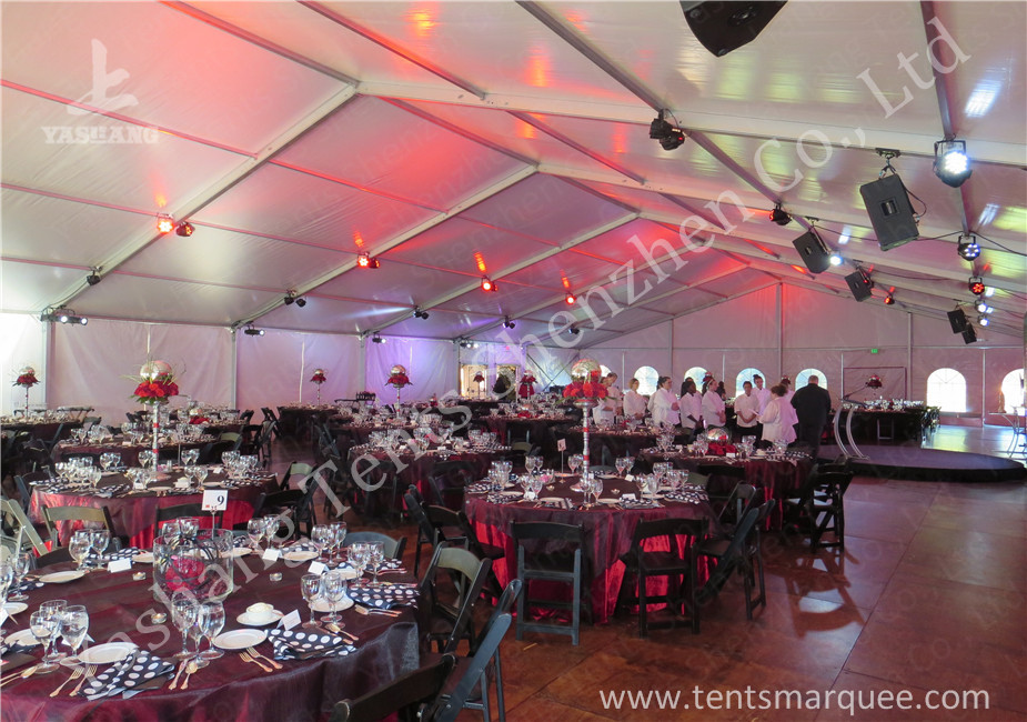 Hard Extruded Aluminum tents for parties , 850 gsm Soft PVC Fabric Cover