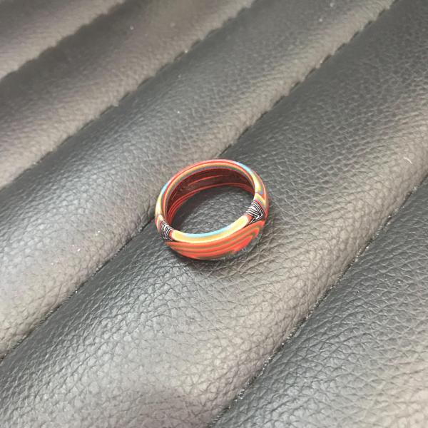 Forged Comfortable Carbon Fiber Products Ring Unique Weave Pattern Glossy