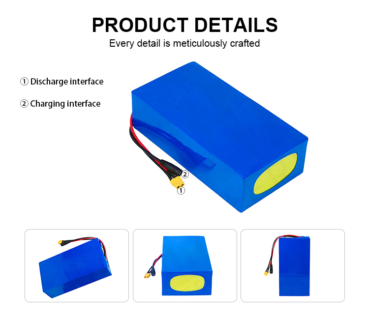 18650 48v 20ah Rechargeable Li Ion Battery Pack Horizontal Axis Type