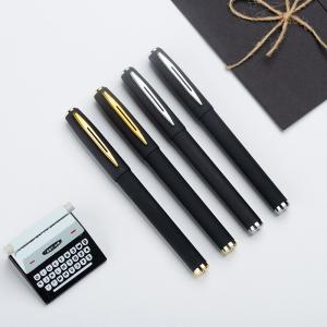 Wholesale Black Matte Plastic Carbon Based Ink Gel Pen 0.5mm For Office Hotel Bank from china suppliers