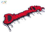 Custom Embroidery Logo Chenille Varsity Letter Patches Red And Black Color