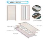 WPC Skin Single UPVC Patio Door , Moisture Proof Wooden UPVC Doors Hotel Use