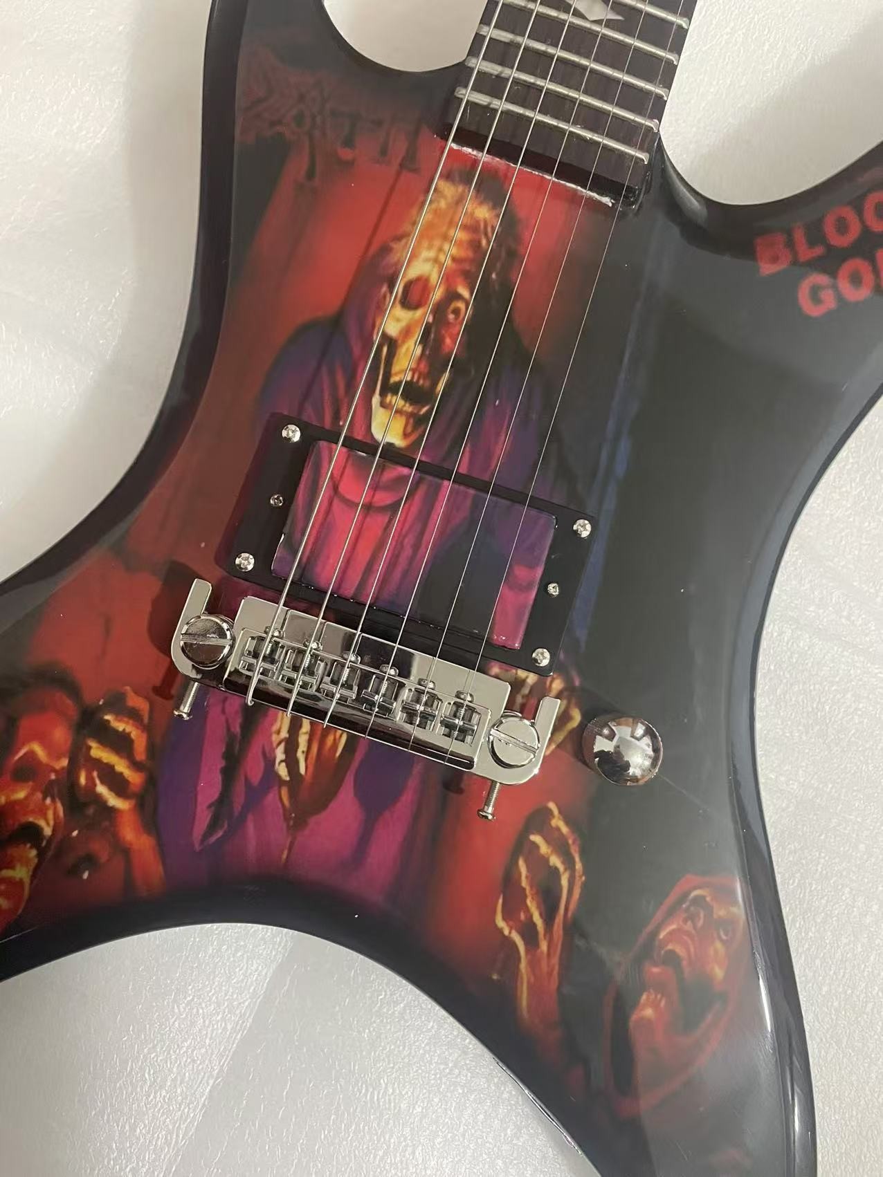 Custom B.C Rich Solid Printed Pattern Hydrographics Transfer Printing Rare Electric Guitar