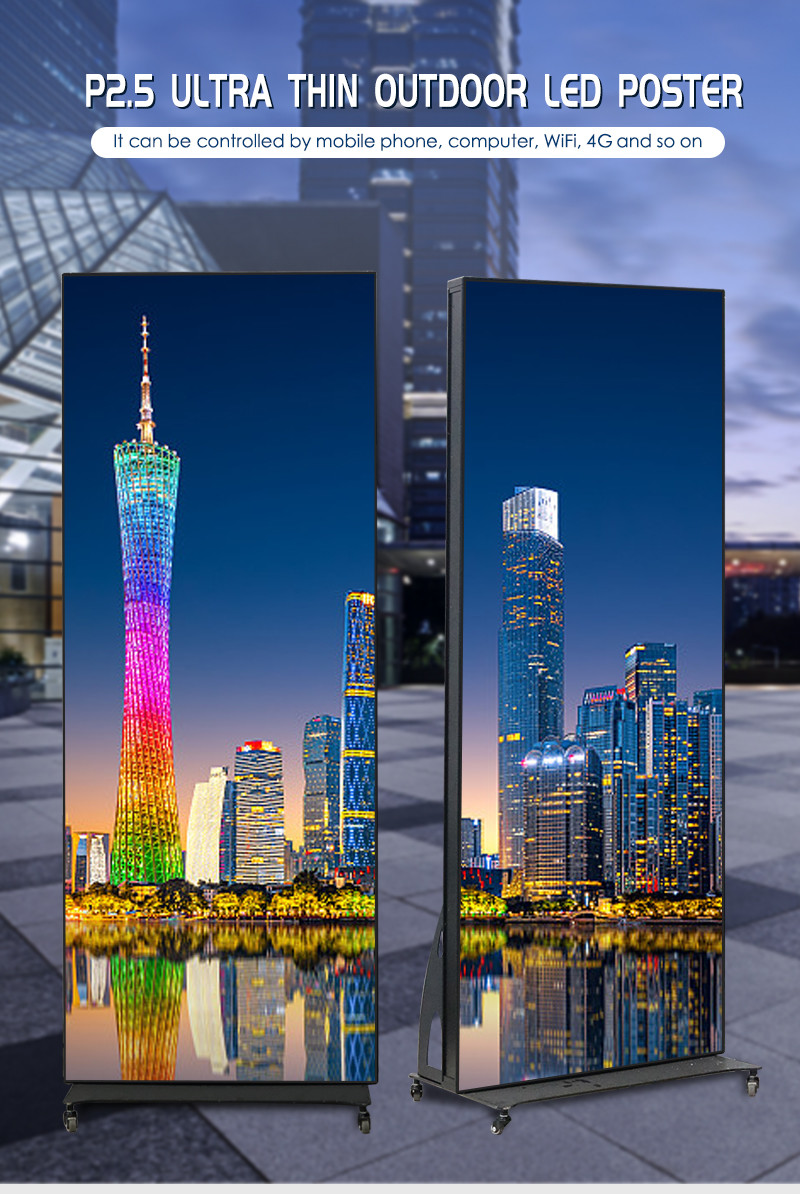 Flooring Standing Move Smart Digital Video Advertising Screen Outdoor P2.5