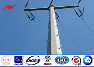 Wholesale 115KV 75Feet Tapered Round Steel Utility Power Poles / Galvanized Steel Pole from china suppliers