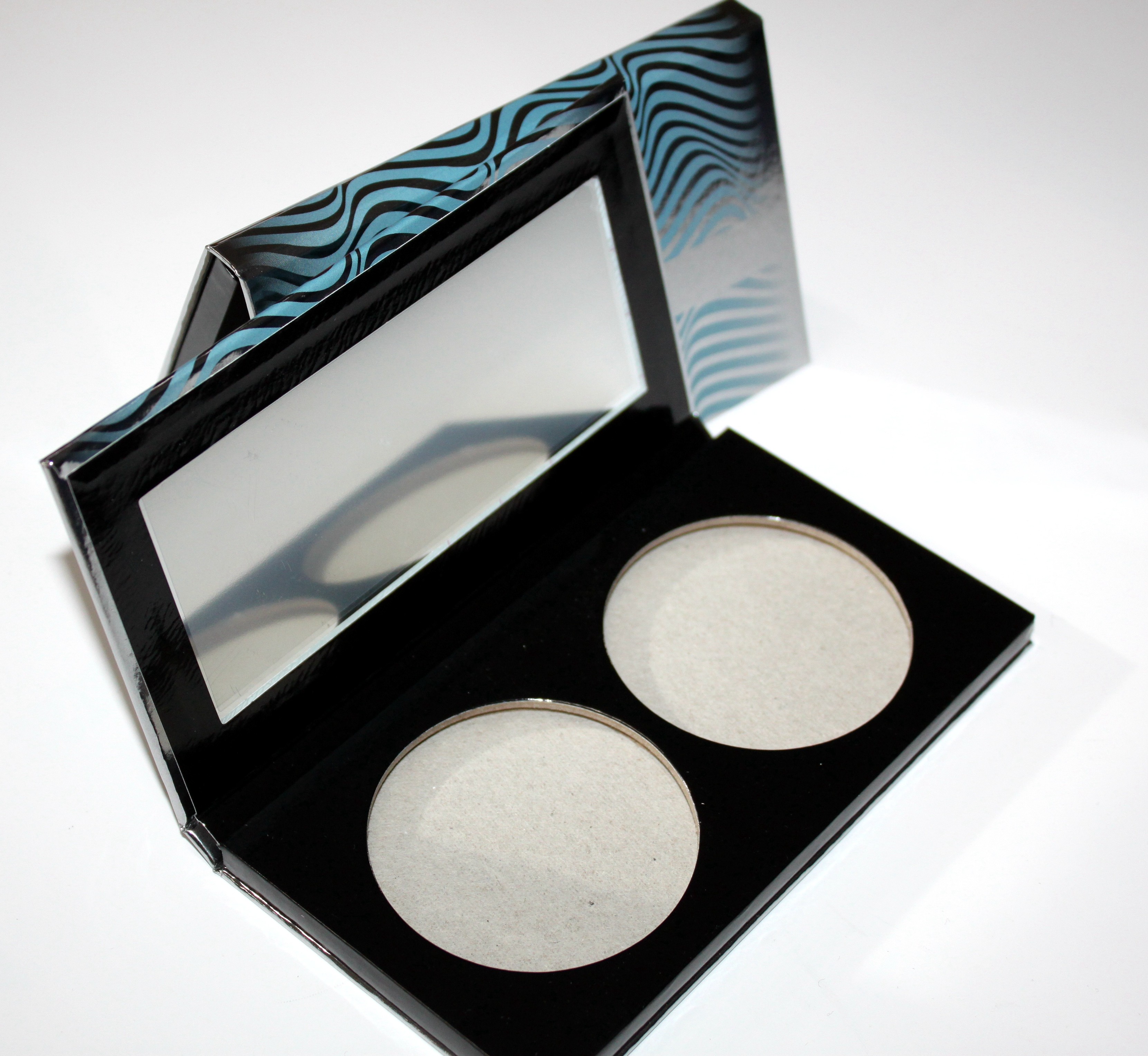 2 Pans Diam 59MM Contour Highlight Palette With Outer Shiny Silver Paper