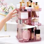 Spinning holder storage rack 360 degree rotation square cosmetic makeup storage