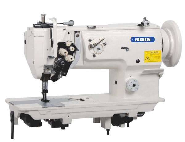 Twin Needle Unison Feed Walking Foot Heavy Duty Leather Sewing Machine with
