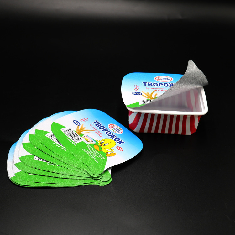 PE LDPE Yogurt Foil Lid 3.6in To 4.7in OEM Printed Logo Foil Heat Seal Lids