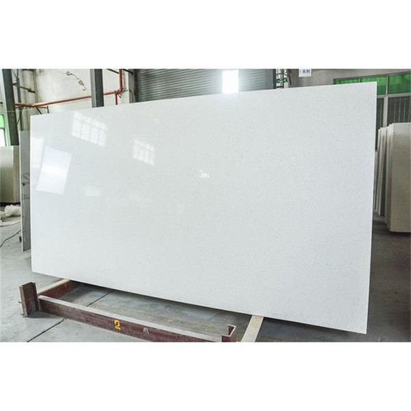 Resin Fiber 20MM White Dove Glass Quartz With Countertop Table Tops