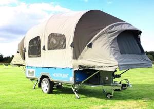 Wholesale 6X2X1M Outdoor Roof Top Tent Polyester Canvas Inflatable TPU Tube Frame Camper Trailer Tent from china suppliers
