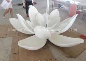 Wholesale Sunproof Lotus Flower Resin Garden Statues , Outdoor Fiberglass Statues Color Painted from china suppliers