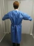 Blue Non Woven Coverall Disposable Dustproof Surgical Isolation Gown