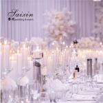 Saixin hot sale bling wedding decoration centerpiece set crystal candle holders