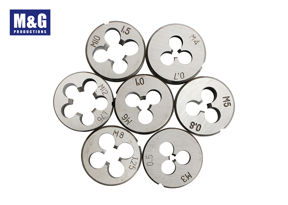DIN 352 and DIN 223 HSS 32 Pcs Taps and Dies set including M3-M12 taps and Dies with wrench and Thread Gauge and Driver