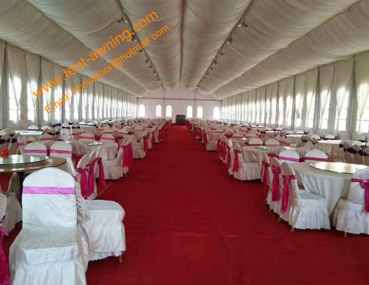 1000 People Capacity Wedding Party Tents Made of Extruded Aluminum Event Marquee