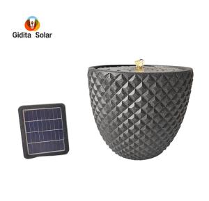 Wholesale Garden Diamond Design Solar Water Fountain with 7.4V 2200mA Battery and Max Flow of 200L/H from china suppliers