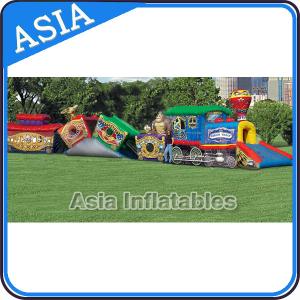 Wholesale PVC Tarpaulin Circus Train Inflatable Theme Park High Durability from china suppliers
