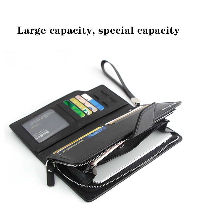 Minibook Wristband Strap Wallet for Business Card Multicard Clamshell Leather Wallet