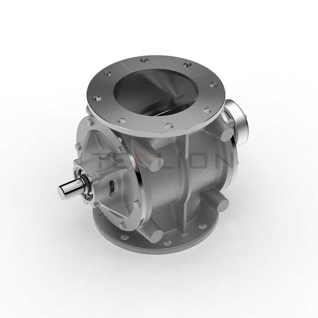 Small Airlock Rotary Valve for Powders and Granular Products in Industrial Settings