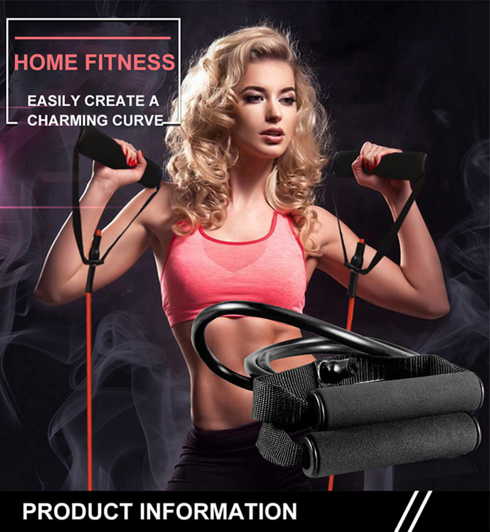 120cm Elastic Pull Rope , Fitness Resistance Bands For Home Yoga