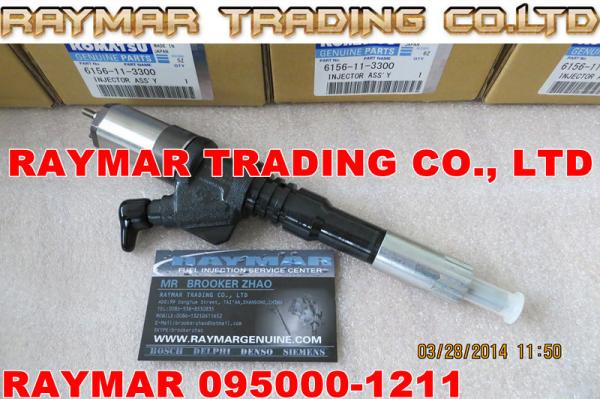 DENSO common rail injector 095000-1210, 095000-1211 for KOMATSU 6156-11-3300,