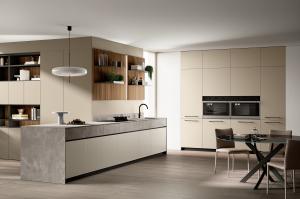 Wholesale Customized Luxury Modern Beige Color Kitchen Cabinets Whole Kitchen Design from china suppliers