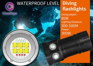 Wholesale 500 Watt Ultra Bright LED Flashlight Red Blue Waterproof For Camping Hiking from china suppliers