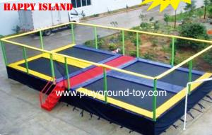 China Trampolines With Enclosures Funny Big Safest Trampolines For Kids Toddlers In Amusement Park on sale