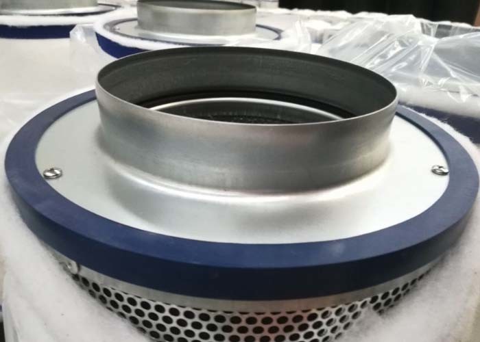 Bright flange Odor Carbon Filter 200mm - 600mm Hydroponics With High IAV & Long Life Span