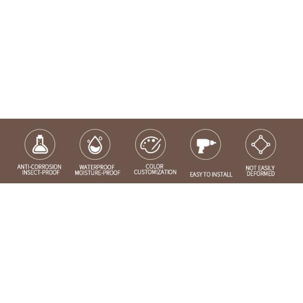 Outdoor Wooden WPC Wall Cladding Decorative 219*26mm