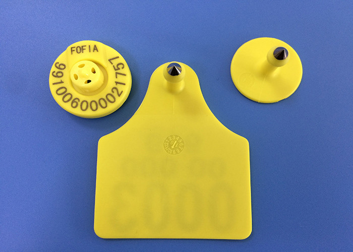 125KHZ ISO11784/85 TPU Plastic Livestock Ear Tags For Cattle Identification Management