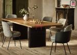 Armrests Comfortable Restaurant Chairs Upholstered Fabric With Black Iron Feet