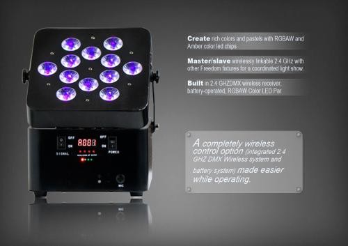 High Bright Wireless Par Cans Lights , Remote Controlled Wireless Led Lights
