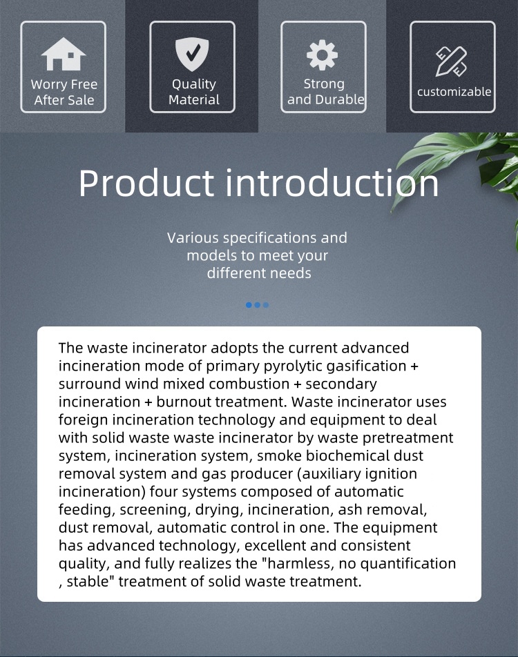 Automatic Running 220V Or 380V Operation Smokeless Animal Pet Shop Waste Slaughterhouse Hazardous Waste Incinerator Machine