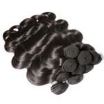 100% Pure 1B Black Color Brazilian Human Hair Bundles Wet And Wavy Hair