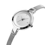 Waterproof Women'S Stainless Steel Bracelet Watch Mineral Reinforced Glass Dial