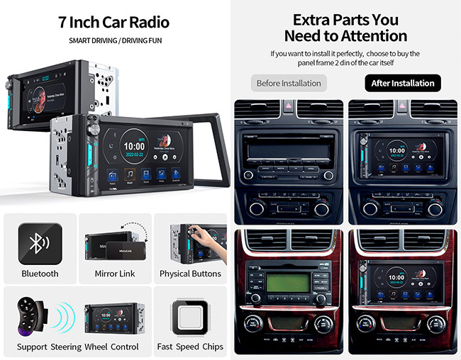 Car Radio Frame With RCA Cable Wiring Harness Accessories For Chrysler 300C 2005-2007