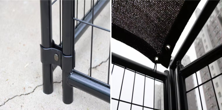 Outside Welded Steel Metal Dog Cage Heavy Duty Dog Run Kennel