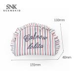High Quality Professional Stripe Embroidery Makeup Bag Travel Bag