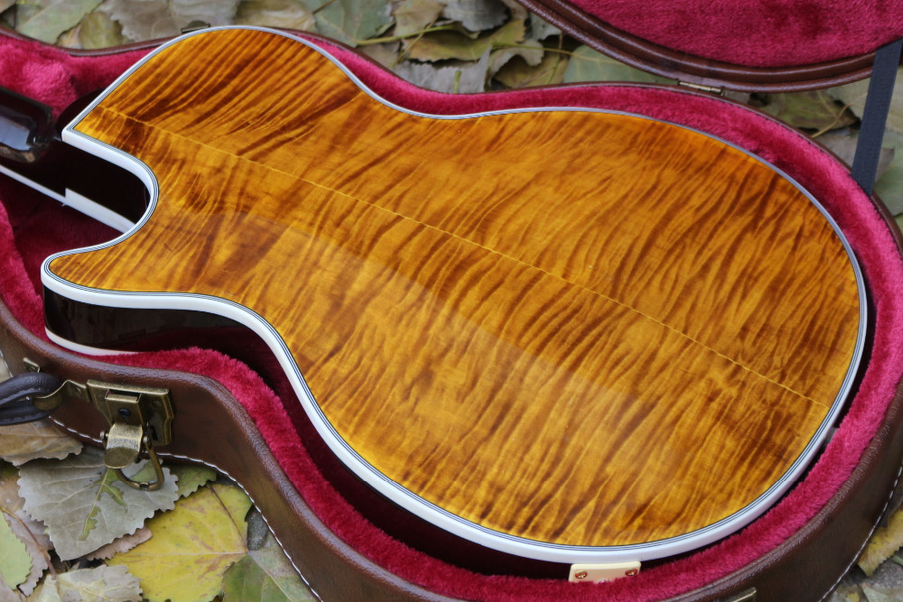 2017 supreme custom LP Electric Guitar double Tiger Flame Maple top golden hardware EMS free shipping