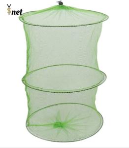 Wholesale HDPE Fishing Trap Net Cage Green Foldable Fishing Cage 1.2m 1.5m 2m from china suppliers