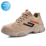 Cow Suede Leather Safety Shoes Work Boots Men Euro 36-47 Puncture Proof Work